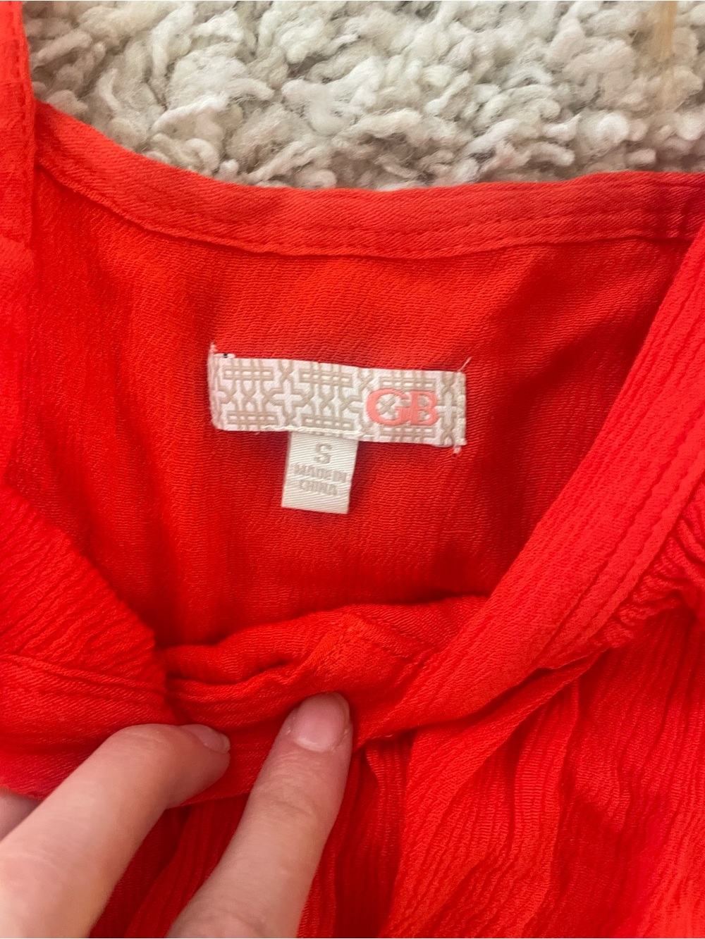 Bright Red Ruffled Tank Top - Picture 5 of 5